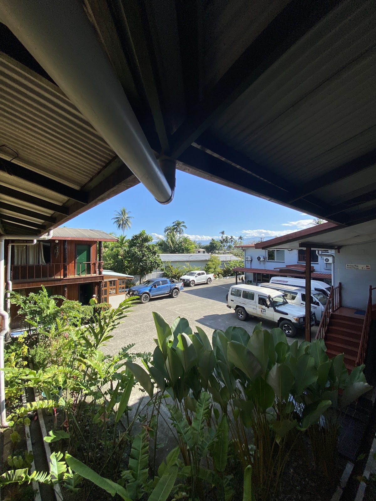 View across the Mavra Lodge courtyard